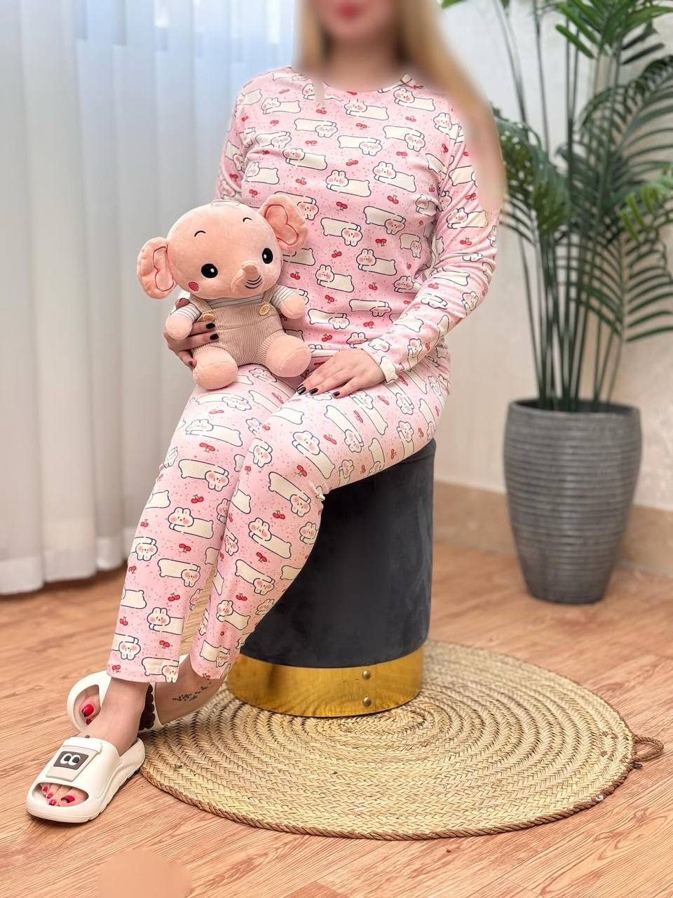 ست راحتی زنانه مخمل خارجی کشی فری سایز